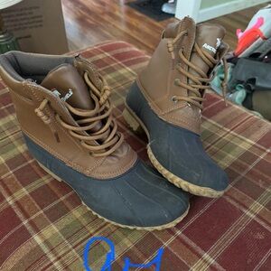 Men's Brown and Black duck Boots